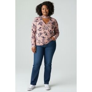 Torrid Women's Size 2X Blouse with Floral Print‎ Long Sleeve
